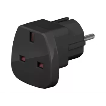 Wentronic Goobay reisiadapter, must – UK-pistikupesast tüüpi F (tüüp F, CEE 7/7) (94271)