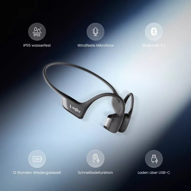 SHOKZ OpenRun Pro 2 Mini peakomplekt juhtmevaba kõrvaklambriga spordi Bluetooth must