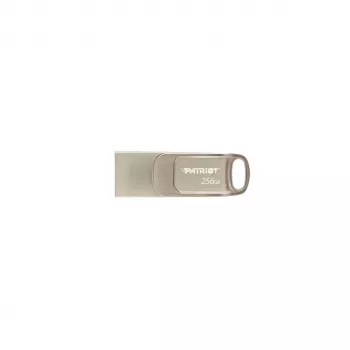PATRIOT PS256GT560DS5D 256 GB USB-mälupulk USB 3.2 (USB-A/USB-C) pöörlev, hõbedane, 120 MB/s