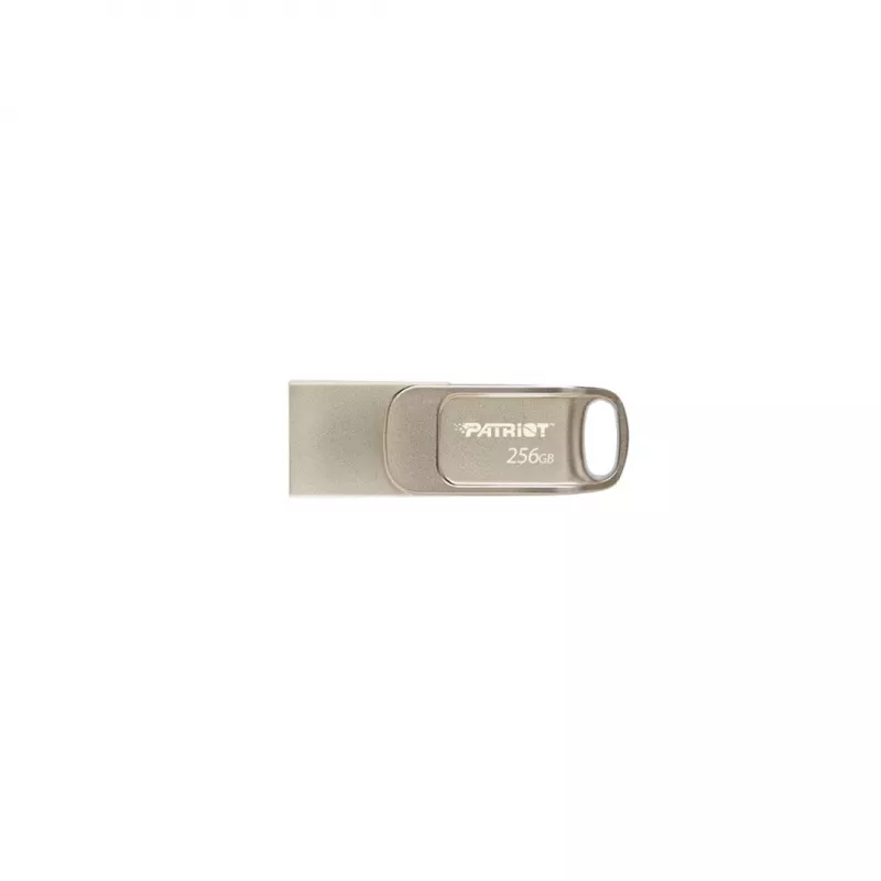 PATRIOT PS256GT560DS5D 256 GB USB-mälupulk USB 3.2 (USB-A/USB-C) pöörlev, hõbedane, 120 MB/s