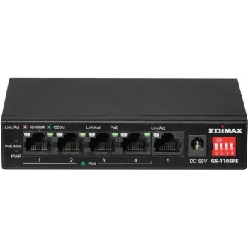 Võrgulüliti EDIMAX GS-1105PE 5-pordiline PoE haldamata lüliti