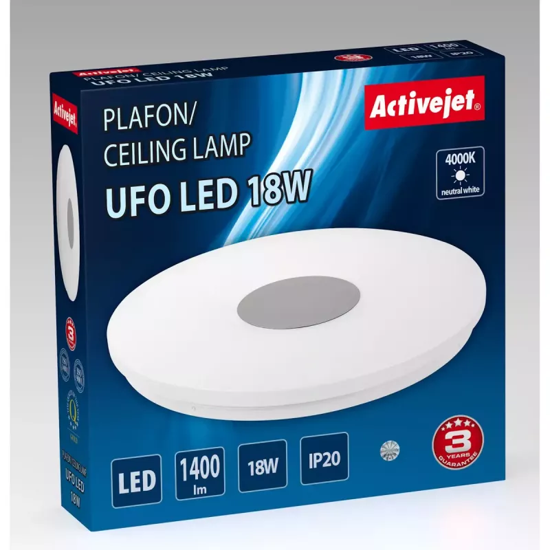 Activejet UFO kaasaegne LED laelamp plafoon 18W