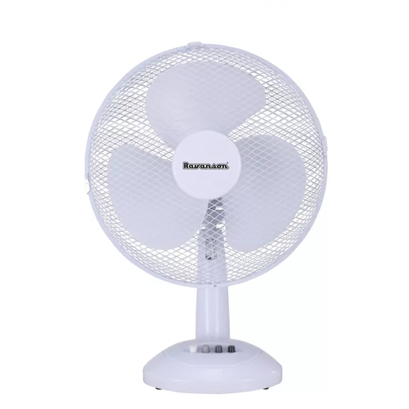 Lauaventilaator Ravanson WT-1023 — 27 cm labad, 3 laba, 2 kiirust, 23 W, valge