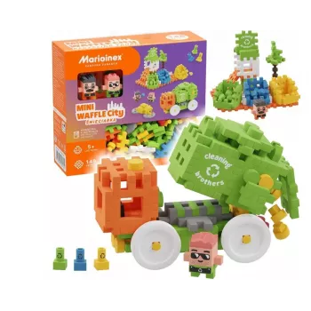Mänguklotsid Marioinex Blocks Waffle mini Prügiauto 14 tk 903131