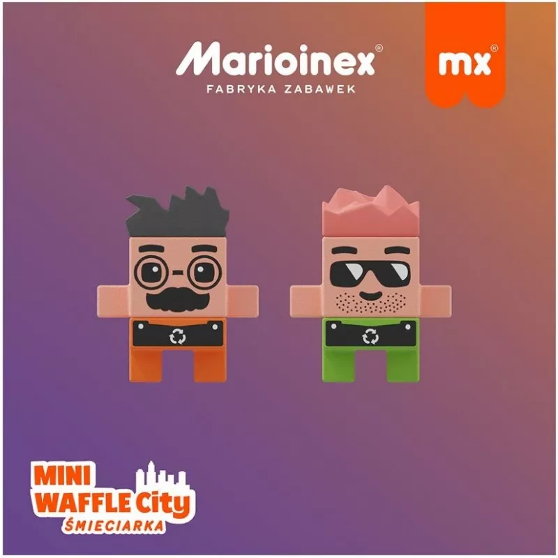 Mänguklotsid Marioinex Blocks Waffle mini Prügiauto 14 tk 903131