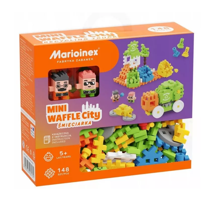 Mänguklotsid Marioinex Blocks Waffle mini Prügiauto 14 tk 903131