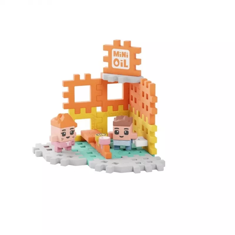 Mänguklotsikomplekt Marioinex Mini Waffle Blocks Gaasijaam, 148 tk, mitmevärviline, alates 6. eluaastast