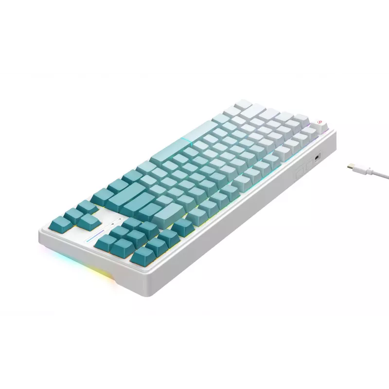 Havit KB901L mänguklaviatuur valge ja roheline USB juhtmega RGB LED