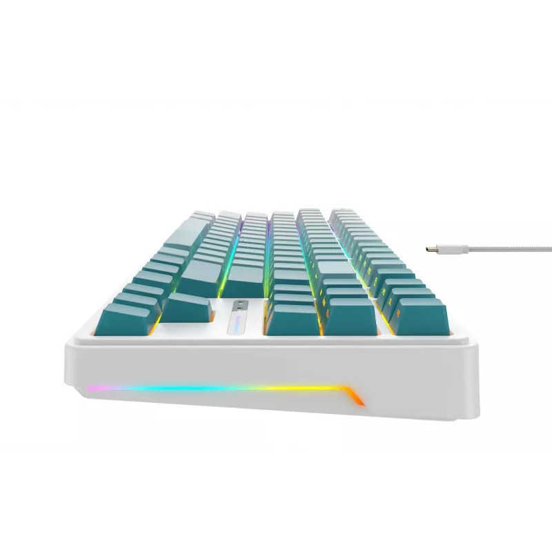 Havit KB901L mänguklaviatuur valge ja roheline USB juhtmega RGB LED