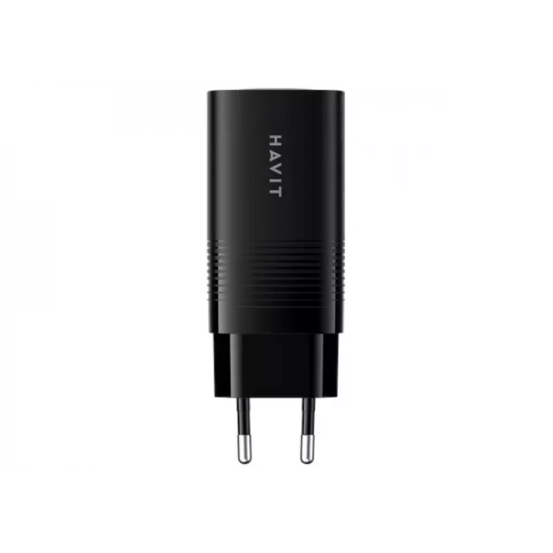 Havit UC20 kolme pordiga GaN 65 W reisilaadija must