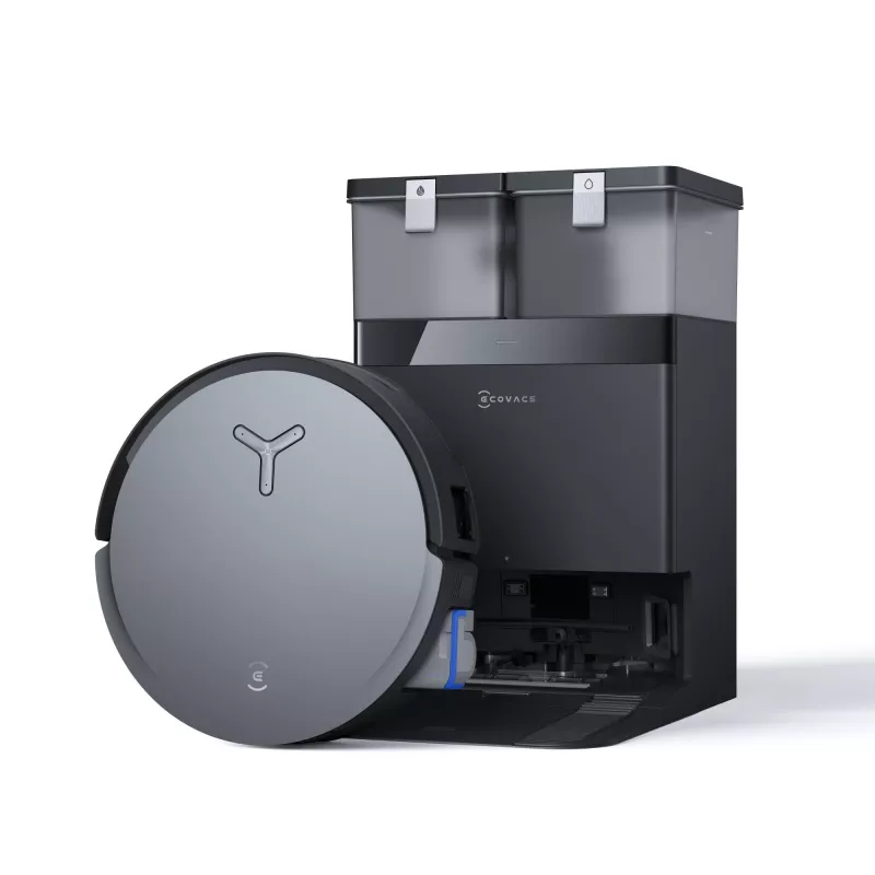 Robottolmuimeja Ecovacs Deebot X8 Omni — must, 5200 mAh aku, 128 min tööaeg, tolmukott 0,22 L, märgpühkimine, automaatne baasjaam