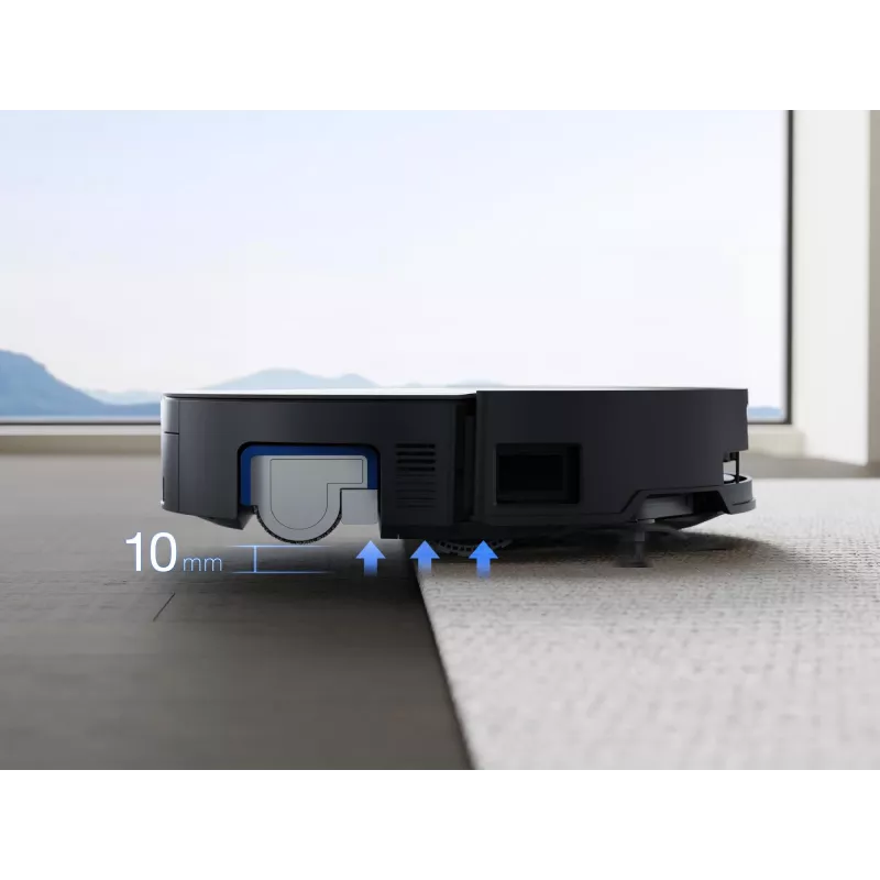 Robottolmuimeja Ecovacs Deebot X8 Omni — must, 5200 mAh aku, 128 min tööaeg, tolmukott 0,22 L, märgpühkimine, automaatne baasjaam