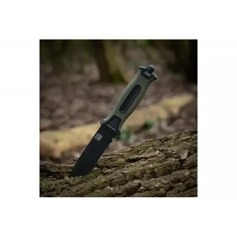 Taktikaline nuga 101 INC mudel 9242 fikseeritud teraga, roostevaba teras 3Cr13, 120 mm tera, roheline käepide, tupp