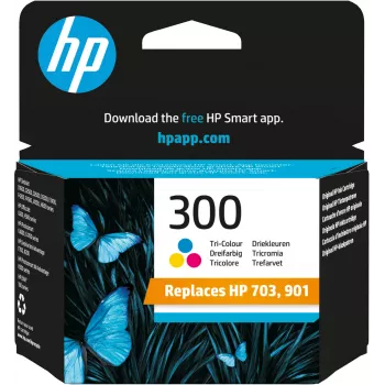 HP 300 tindikassett, värviline, Vivera, 4ml, Deskjet D2560, F4280, kõik-ühes (ML)