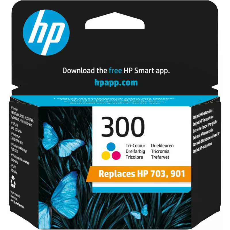 HP 300 tindikassett, värviline, Vivera, 4ml, Deskjet D2560, F4280, kõik-ühes (ML)