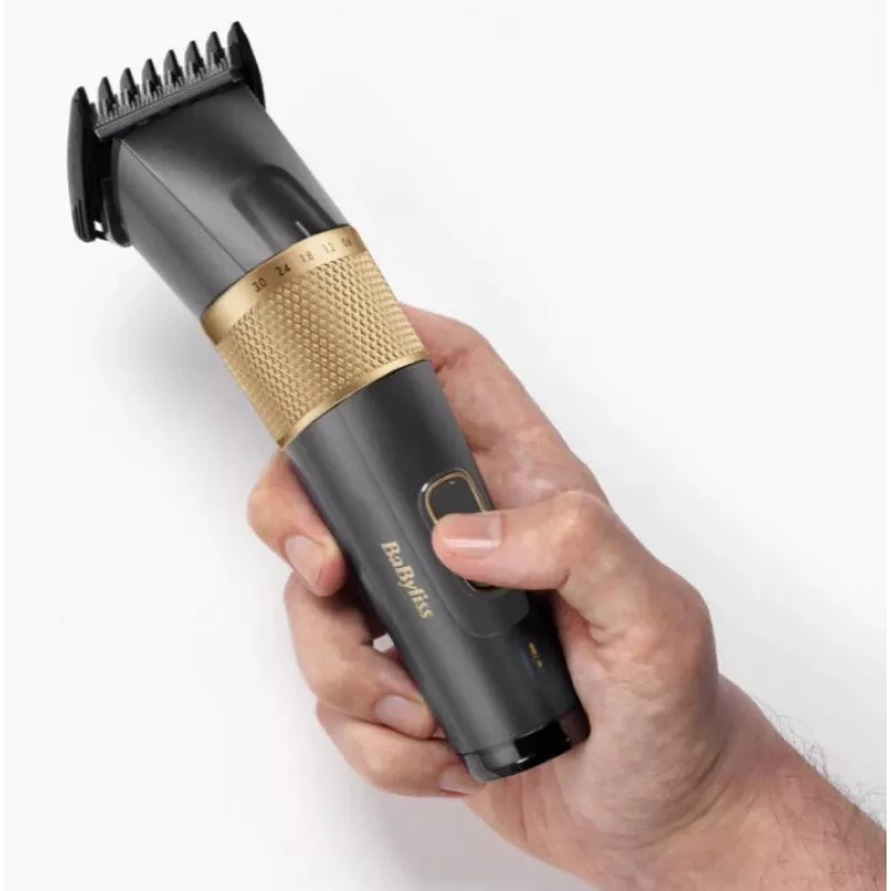Hair Trimmer BaByliss E987E Gold Granite — rechargeable Li-Ion, 8 length steps, 0.6 mm–28 mm, waterproof