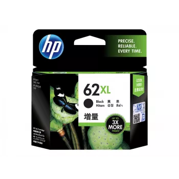 HP 62XL originaal tindikassett C2P05AE 301 must suure mahutavusega 1-pakend blister mitmik-silt