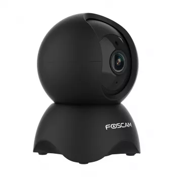 IP turvakaamera Foscam X5, pirnikujuline, 5 MP (2560×1920), Wi‑Fi ja Ethernet, MicroSD kuni 256 GB, 360° pööre/kalle, 6x digitaalne suum, öönägemine 8 m