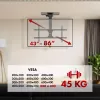 Laekinnitus MACLEAN MC-110 T teleritele 43–86 tolli, VESA kuni 800×400, max koormus 45 kg