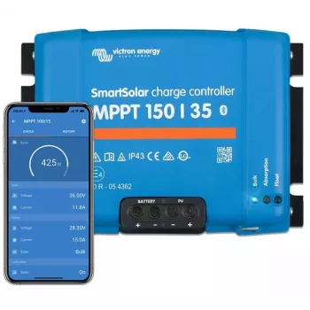MPPT päikeseenergia laadimiskontroller Victron Energy SmartSolar 150/35 — 150V sisend, 35A väljund