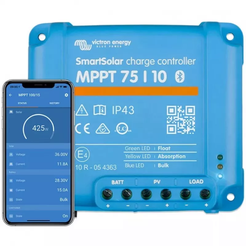 Victron Energy SmartSolar MPPT 75/10 päikeselaadimiskontroller 75V 10A
