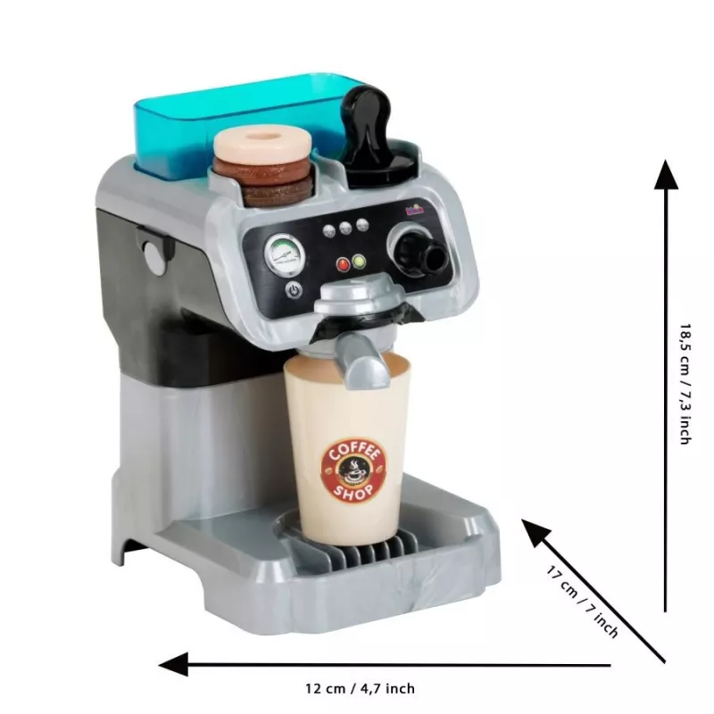 Espresso machine KLEIN 9510 kompaktne disain, lapsesõbralik mängu-espressomasin