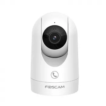 IP-turvakaamera Foscam R8M valge — 8 MP 4K (3840×2160), 2,8 mm klaaslääts, 350° horisontaalne / 150° vertikaalne, 2,4G/5G Wi‑Fi, microSD kuni 256 GB