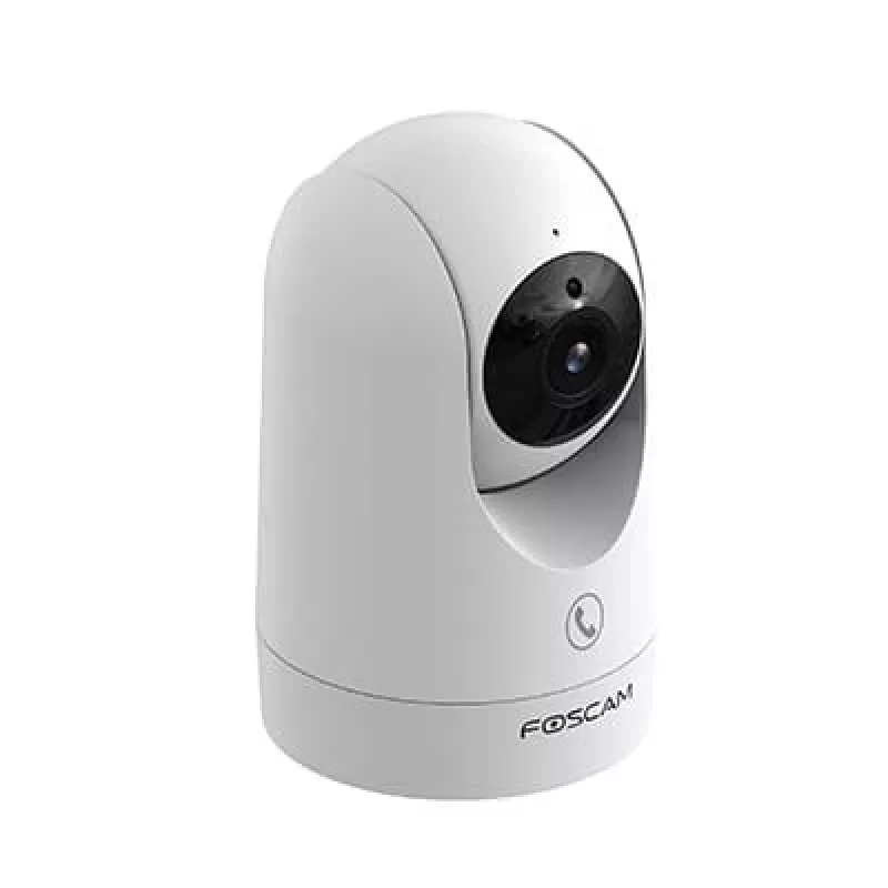 IP-turvakaamera Foscam R8M valge — 8 MP 4K (3840×2160), 2,8 mm klaaslääts, 350° horisontaalne / 150° vertikaalne, 2,4G/5G Wi‑Fi, microSD kuni 256 GB