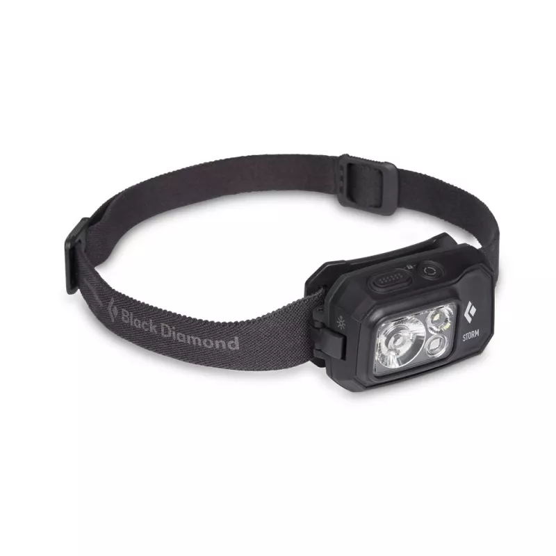 Black Diamond Storm 450 must, punase peapaelaga taskulamp