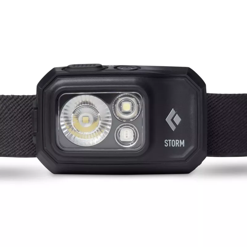 Black Diamond Storm 450 must, punase peapaelaga taskulamp