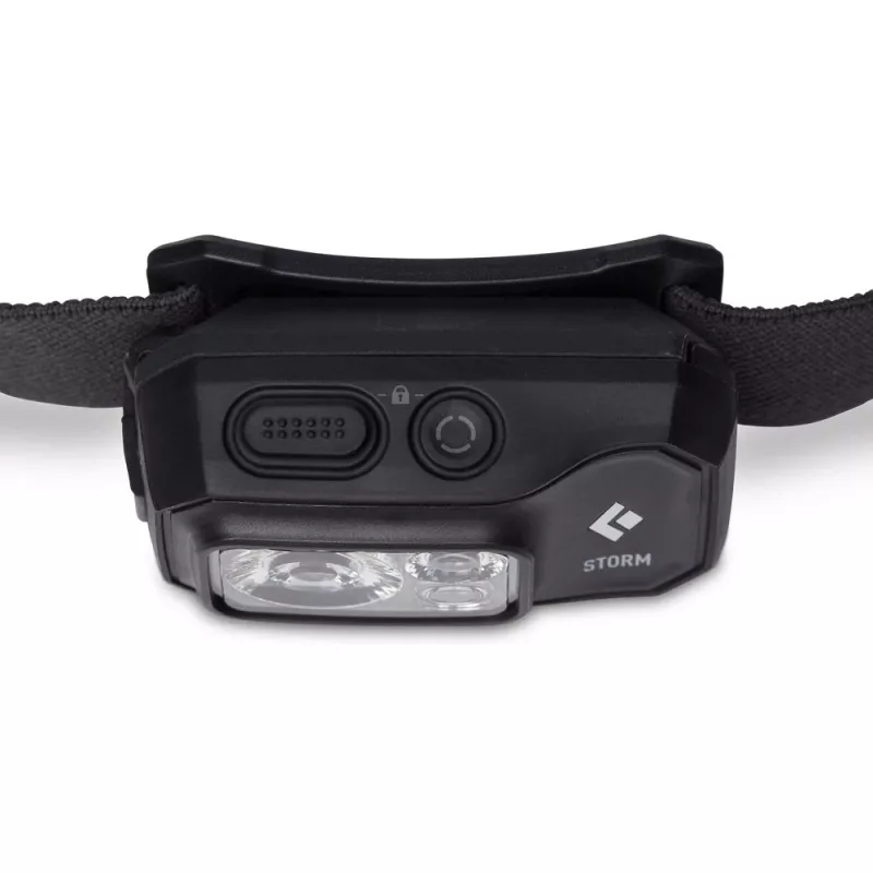 Black Diamond Storm 450 must, punase peapaelaga taskulamp