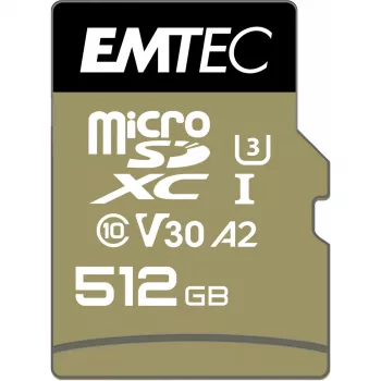 Mälukaart Emtec 512GB MicroSDXC UHS-I ECMSDM512GXC10SP