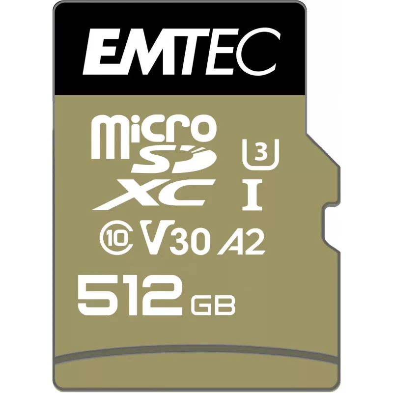 Mälukaart Emtec 512GB MicroSDXC UHS-I ECMSDM512GXC10SP
