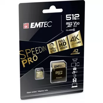 Mälukaart Emtec 512GB MicroSDXC UHS-I ECMSDM512GXC10SP