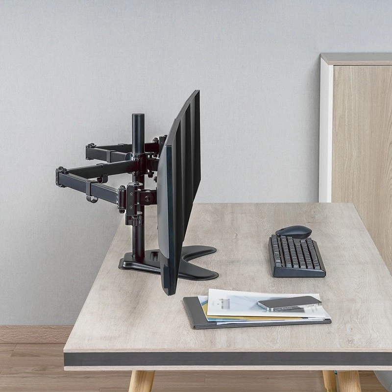 LOGILINK BP0174 Triple monitor mount 17-27inch arm length each 658 mm koos smartphone holder aluminum
