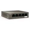 Tenda TEF1105-4-63W võrgulüliti, haldamata Fast Ethernet (10/100) Power over Ethernet (PoE) Laua-/seinakinnitus Hall