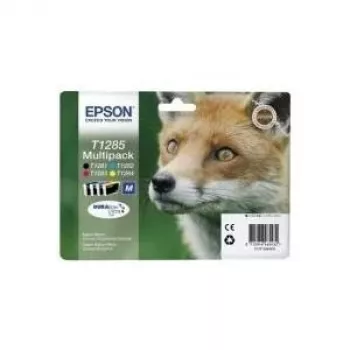 Kassett Epson Tint C13T12854012 T1285 Must Tsüaan magenta Kollane