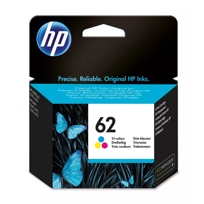 HP 62 kolmevärviline tindikassett blisterpakendis