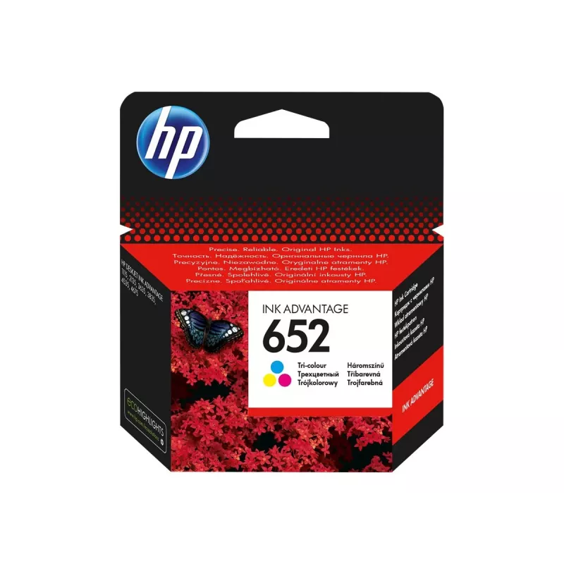 HP 652 Tri-color Originaal Ink Advantage kassett