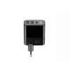 Laadija HAVIT UCLE001 EU GaN kolme pordiga 30 W must — kompaktne USB-laadija 3 pordiga