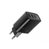 Laadija HAVIT UCLE001 EU GaN kolme pordiga 30 W must — kompaktne USB-laadija 3 pordiga
