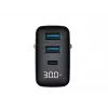 Laadija HAVIT UCLE001 EU GaN kolme pordiga 30 W must — kompaktne USB-laadija 3 pordiga