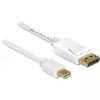 DisplayPort kaabel DeLOCK 83483 Mini DisplayPort 3 m Valge