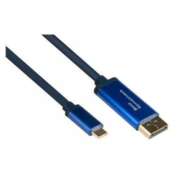Alcasa 4812-CSF020B 2m adapterkaabel USB-C - 2 m - USB USB-C - DisplayPort - isane - isane - sirge (4812-CSF020B)