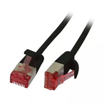 patch-kaabel RJ45 - CAT6 250Mhz - 0,5 m must - U/FTP - õhuke ümmargune d 3,6mm - Synergy 21