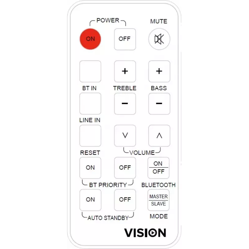 Vision CS-1900P juhtmevaba Bluetooth-kõlar, kahesuunaline koaksiaalne, 35 W, valge