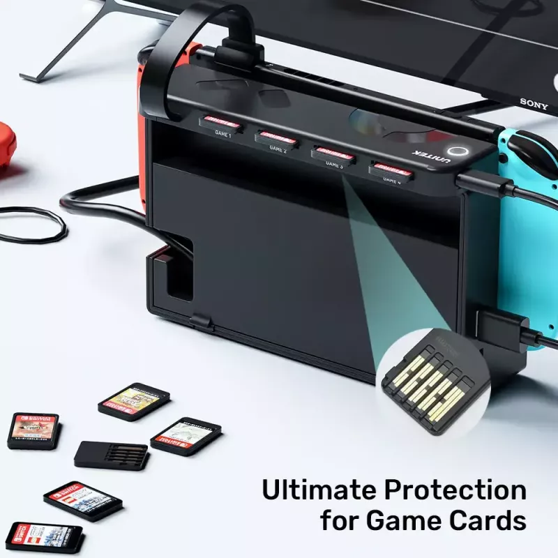 Dokkimisjaam UNITEK G1002D Nintendo Switchile Juhtmega Must