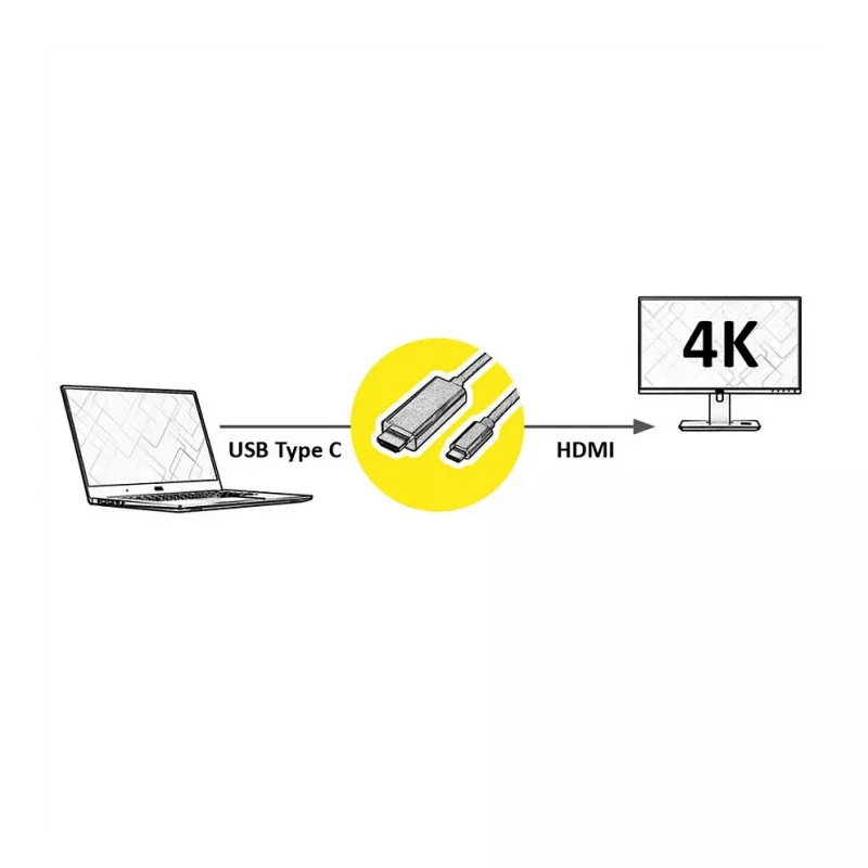 11.99.5841, 2 m, HDMI Type A Standard , USB USB-C, Male, Male, sirge