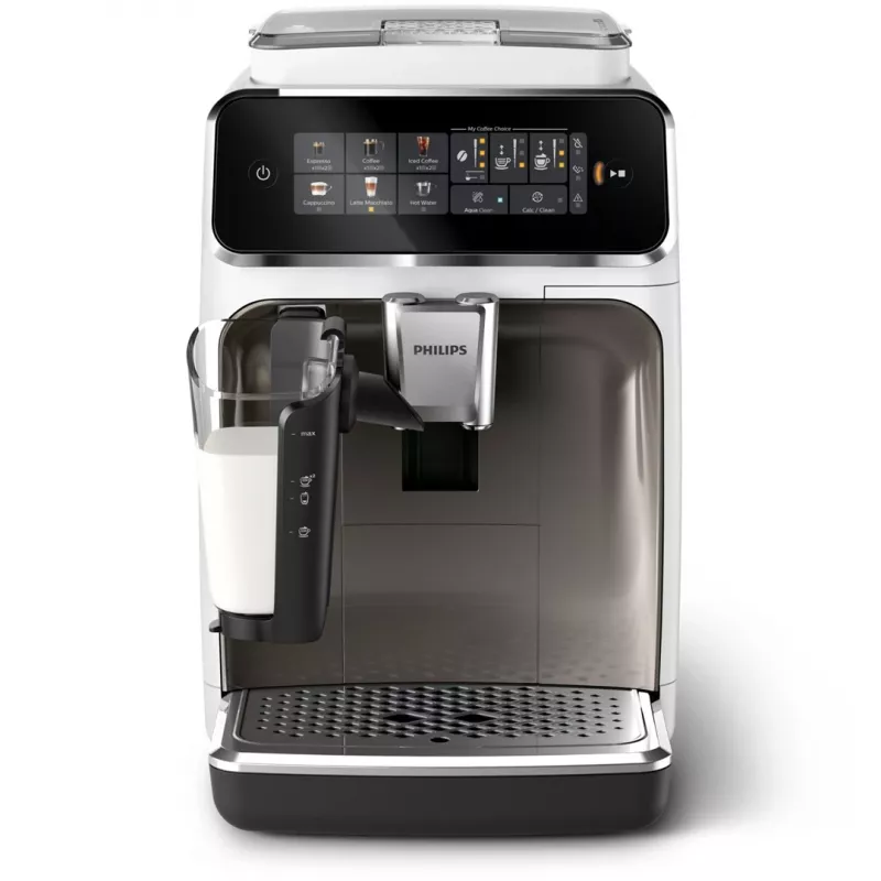 Espressomasin Philips EP3343/90 — täisautomaatne, 2 tassi, 15 bar, keraamiline veski, 275 g oa punker, piimapaak, TFT-puuteekraan