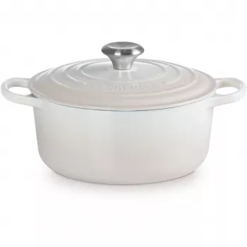 Le Creuset Signature Roaster round 24cm meringue (21177247164430)